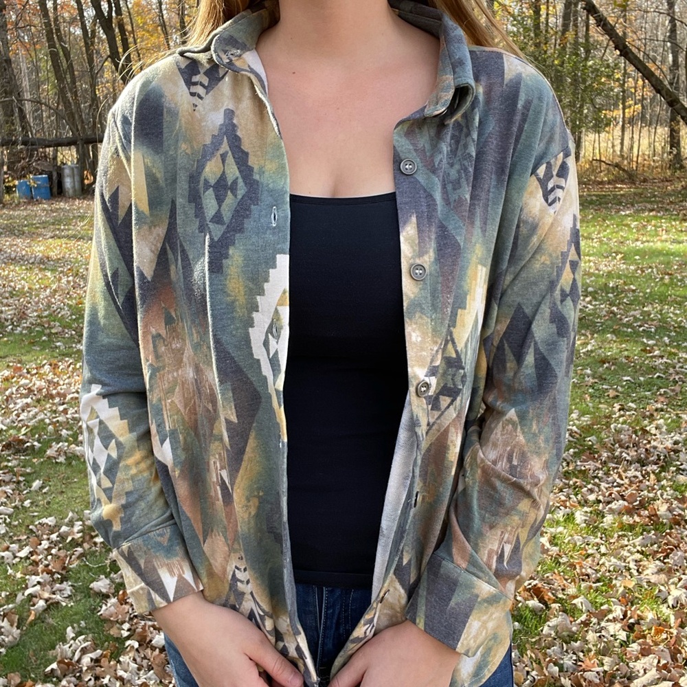 Zenana Aztec Flannel